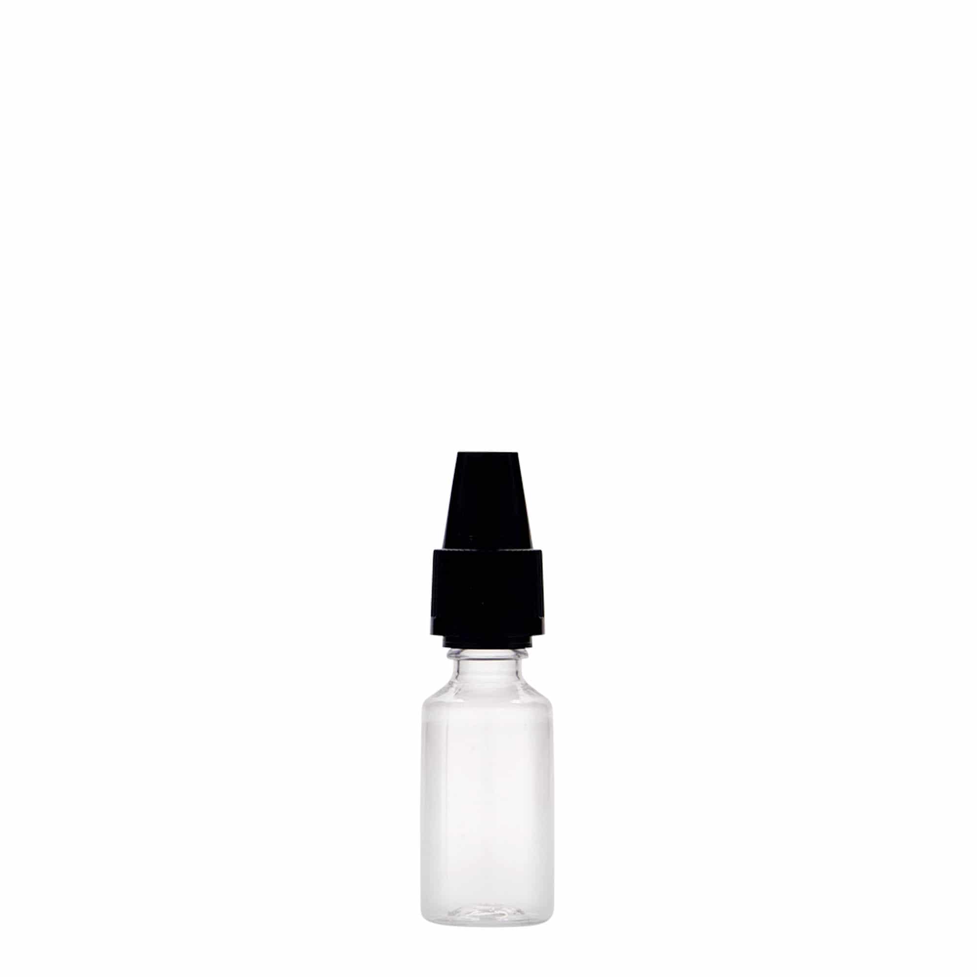 10 мл PET бутилка „E-Liquid“ с качество и детска защита, пластмаса, отвор: винтова капачка