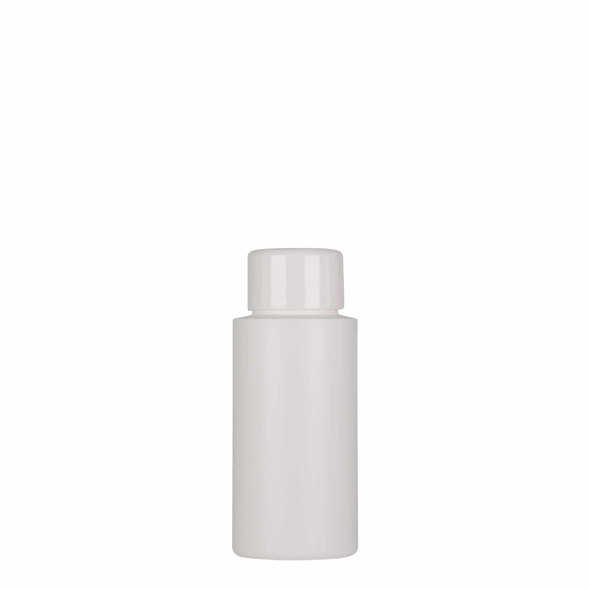 50 ml пластмасова бутилка „Pipe“, Green HDPE, бяла, затваряне: винтова капачка GPI 24/410