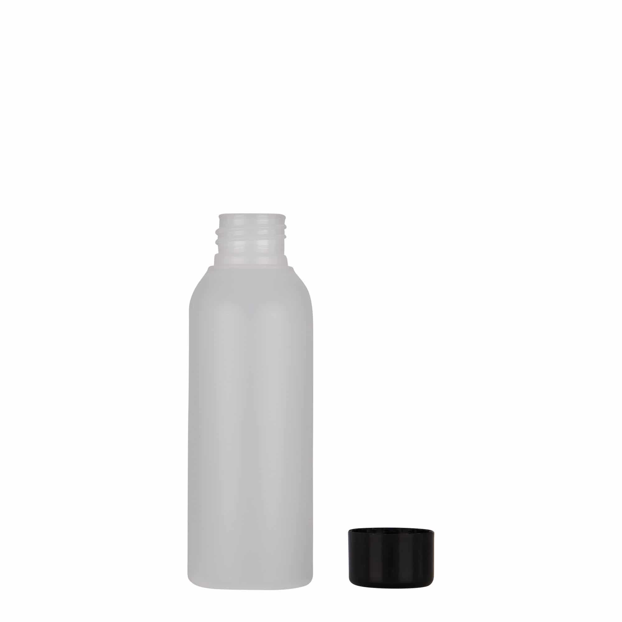 100 ml пластмасова бутилка „Tuffy“, HDPE, естествен цвят, затваряне: винтова капачка GPI 24/410