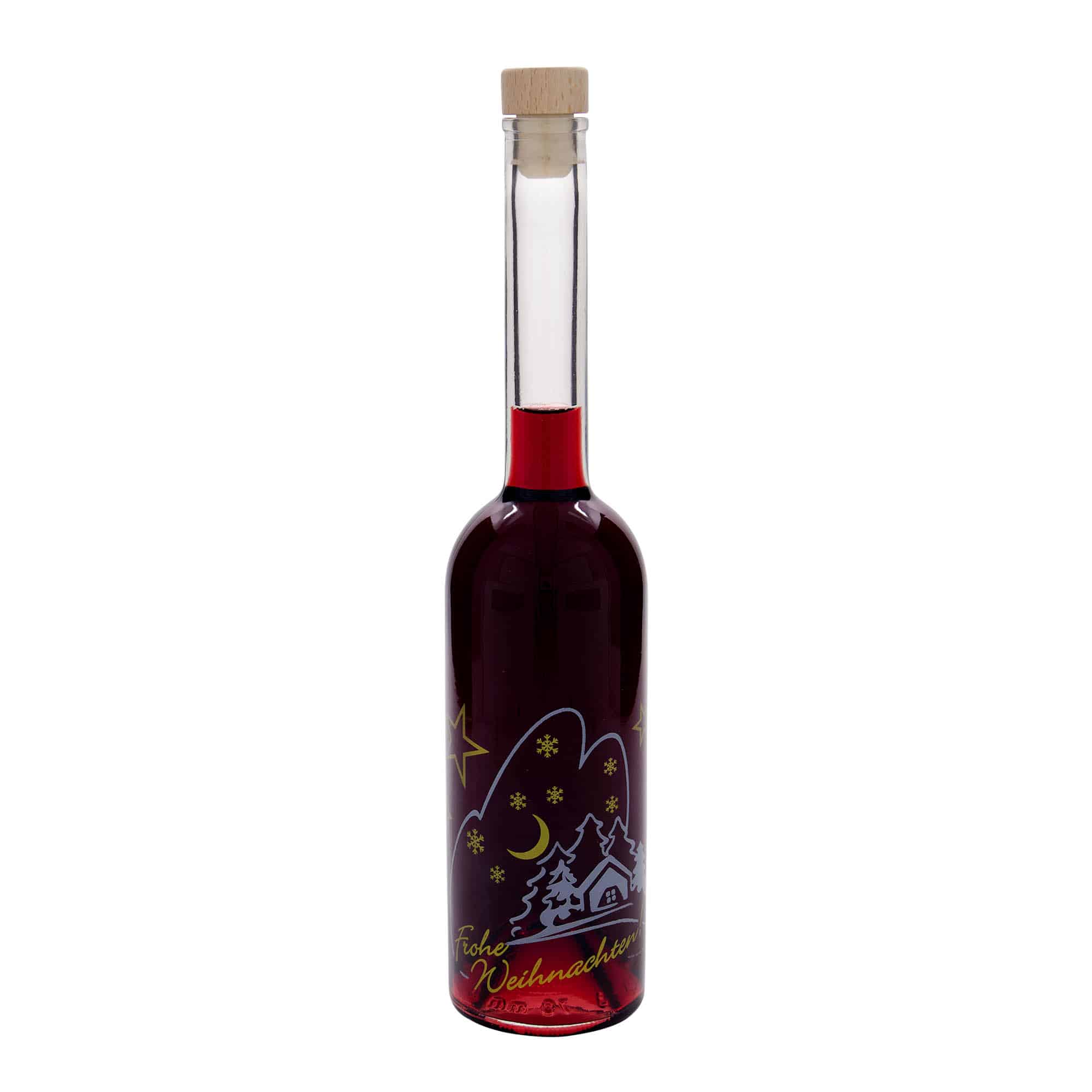 500 ml стъклена бутилка „Опера“, мотив: Коледна идилия, затваряне: коркова тапа