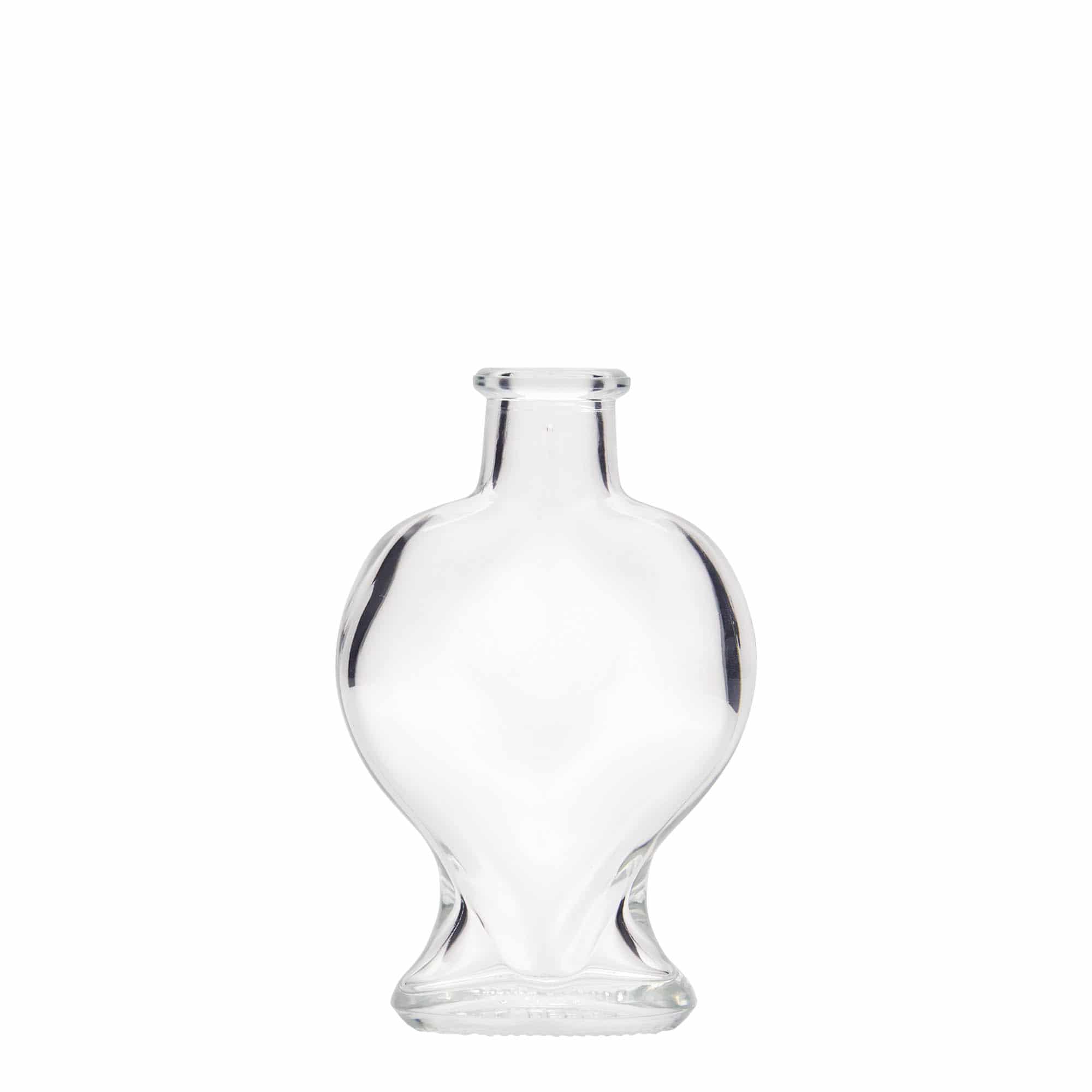 100 ml стъклена бутилка „Сърце“, затваряне: коркова тапа