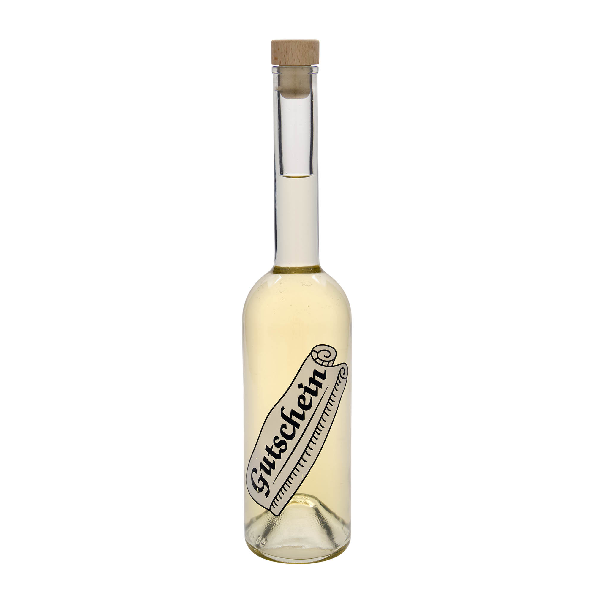 500 мл стъклена бутилка „Опера“, мотив: ваучер, гърло: корк