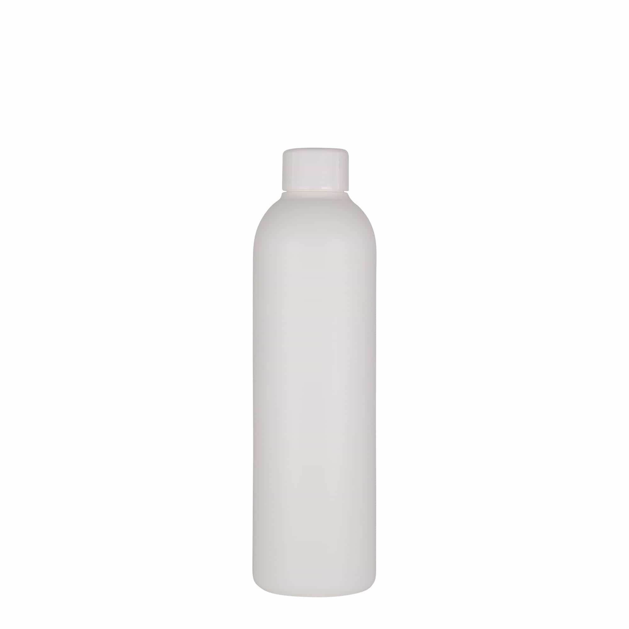 250 мл пластмасова бутилка 'Tuffy', HDPE, бяла, гърло: 24/410
