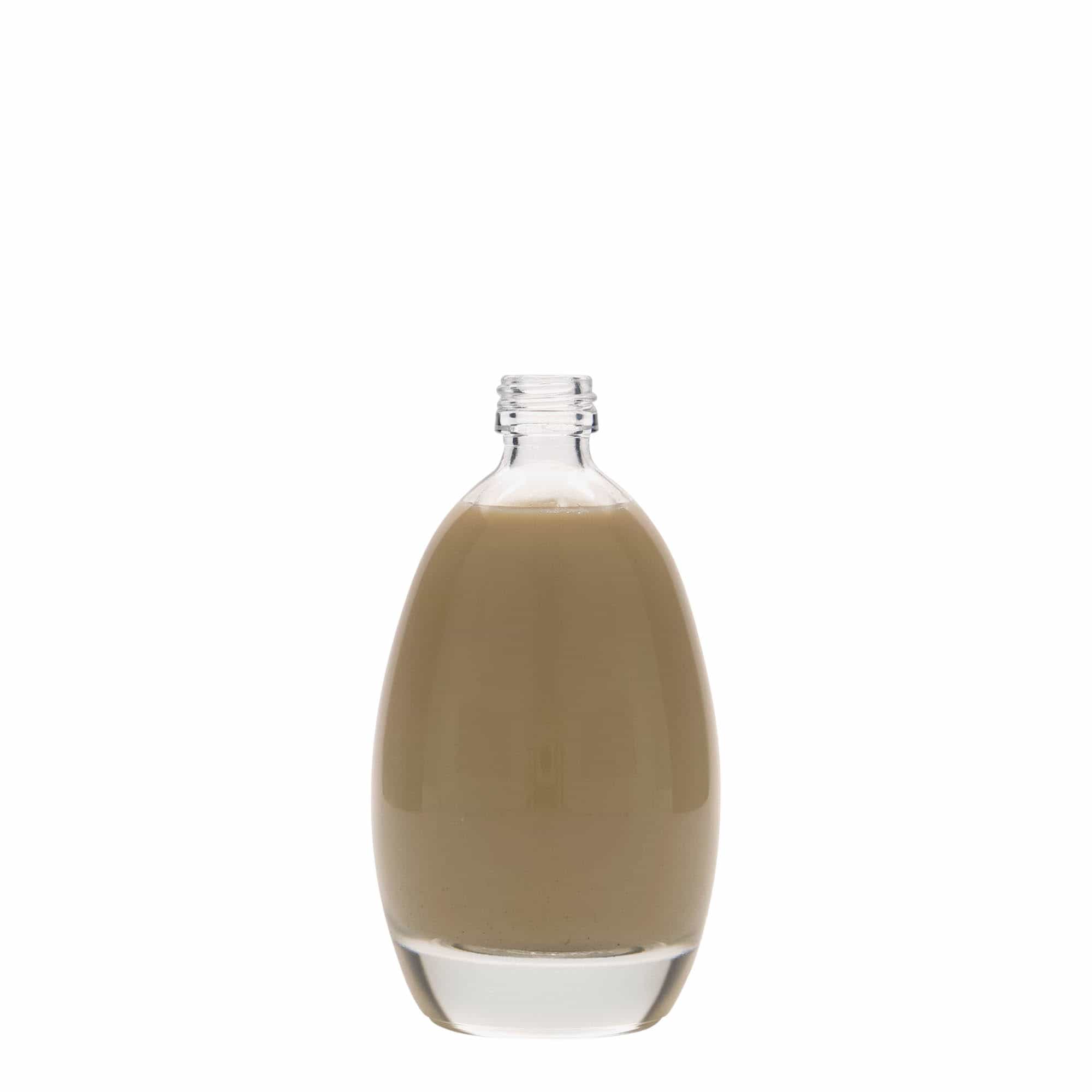 100 ml стъклена бутилка „Яйце“, затваряне: капачка PP 18