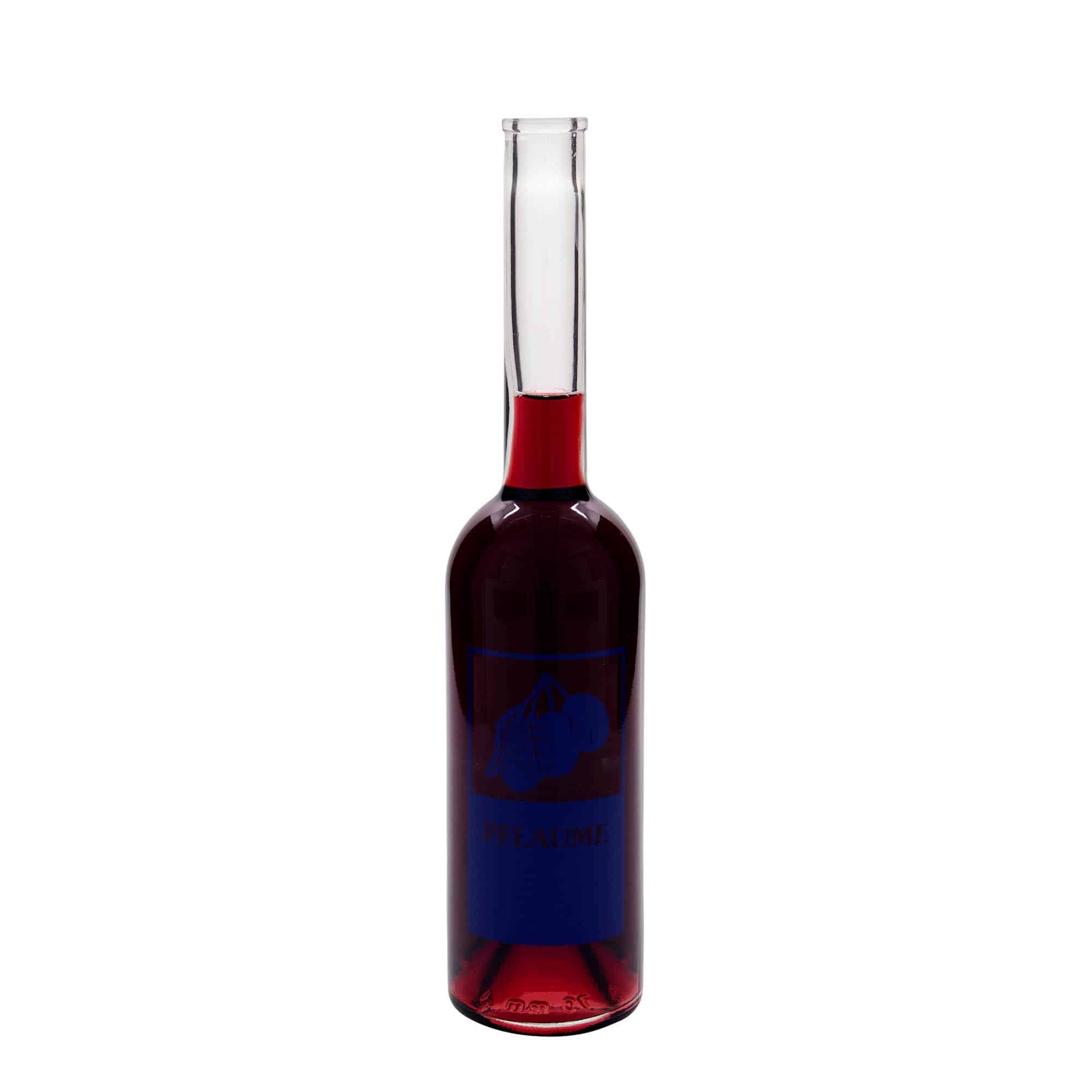 500 ml стъклена бутилка „Опера“, мотив: слива, затваряне: коркова тапа