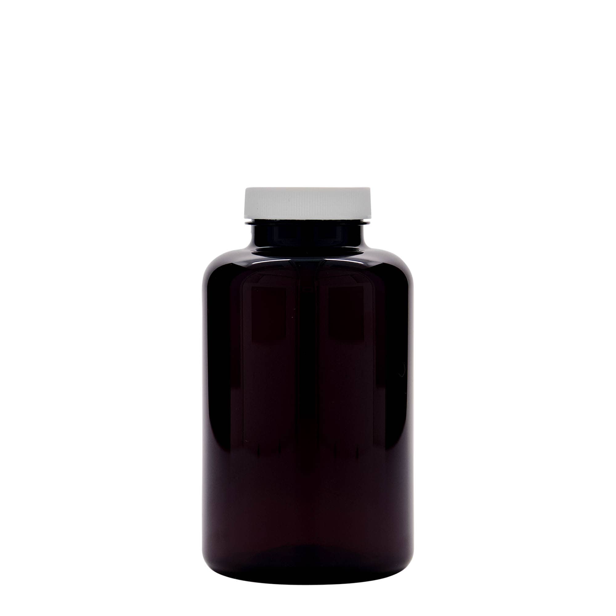 500 ml PET буркан за лекарства, пластмасов, кафяв, затваряне: винтова капачка GPI 45/400