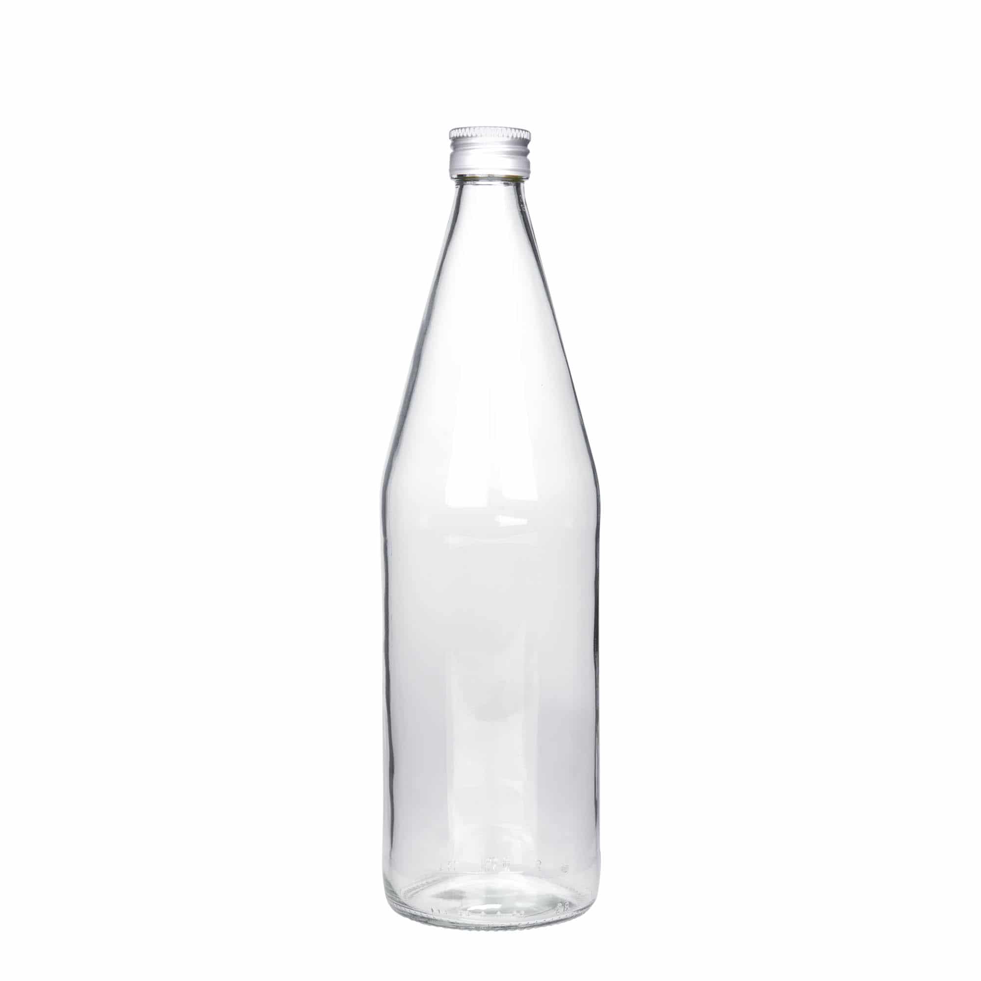 750 ml универсална бутилка с форма на морков, стъклена, затваряне: капачка PP 28