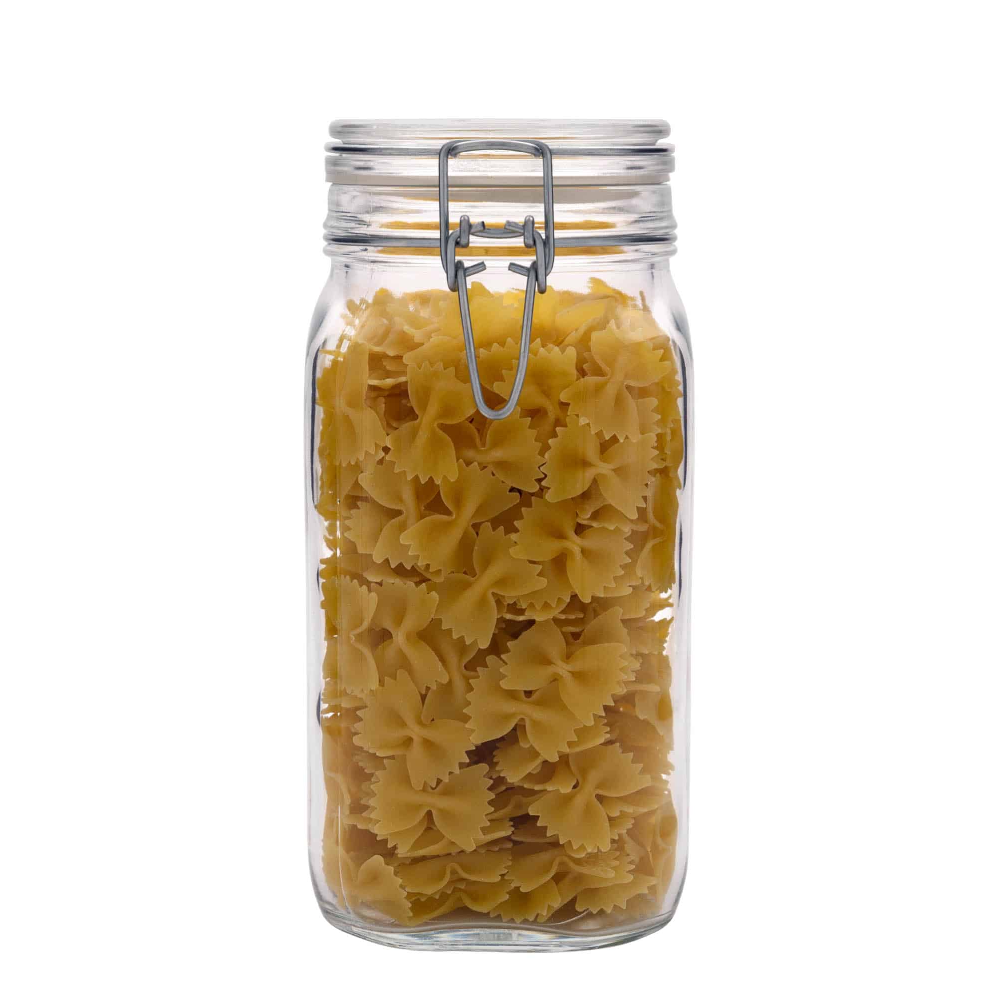 1500 ml буркан с клипс „Fido“, квадратен, затваряне: капак с клипс