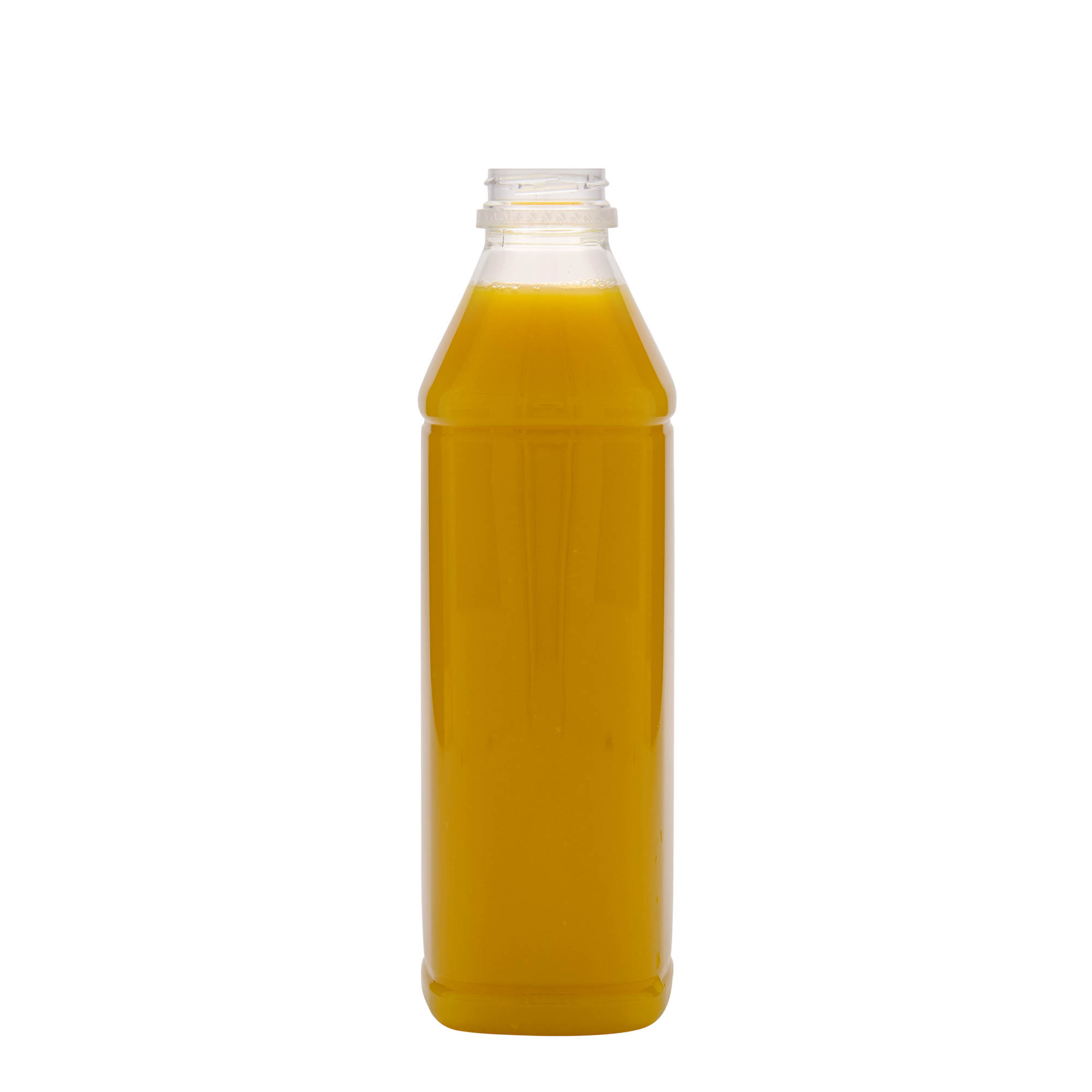 1.000 мл PET бутилка 'Milk and Juice Carré', квадратна, пластмасова, гърло: 38 мм 1.000 мл PET бутилка 'Milk and Juice Carré', квадратна, пластмасова, гърло: 38 мм