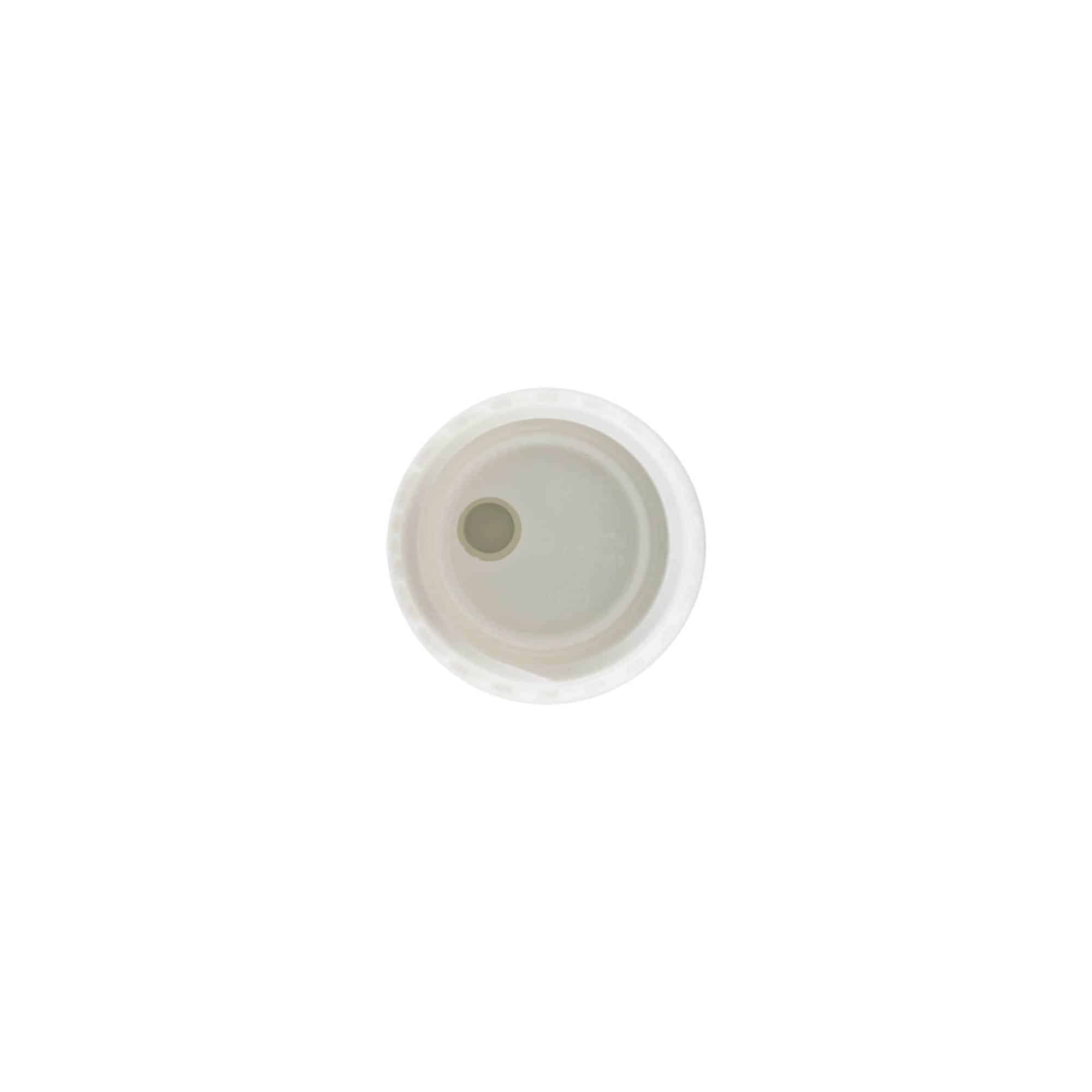 Винтова капачка Disc Top, PP пластмаса, бяла, за затваряне: винтова капачка 24/410