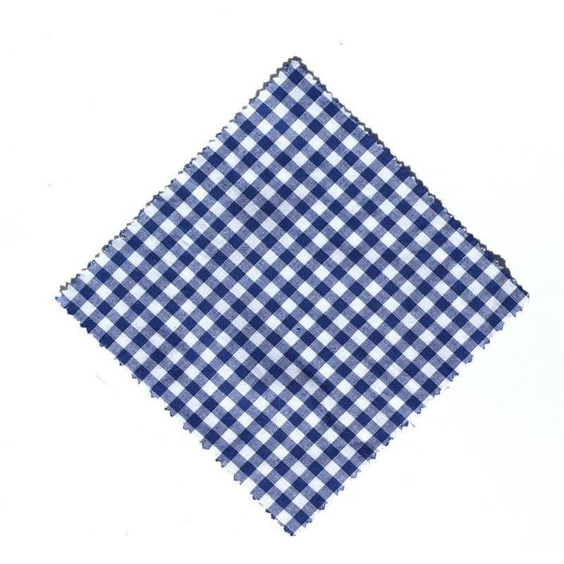 Платнена кърпичка карирана 12x12, квадратна, текстилна, тъмносиня, затваряне: TO38-TO53 Платнена кърпичка карирана 12x12, квадратна, текстилна, тъмносиня, затваряне: TO38-TO53