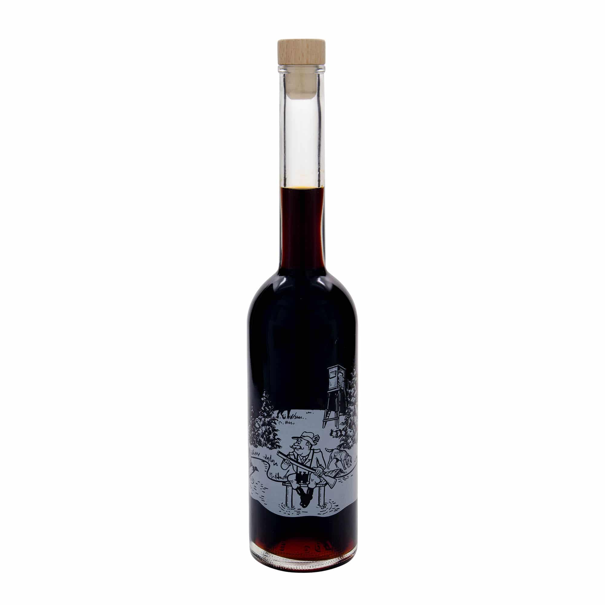 500 ml стъклена бутилка „Опера“, мотив: ловец, затваряне: коркова тапа