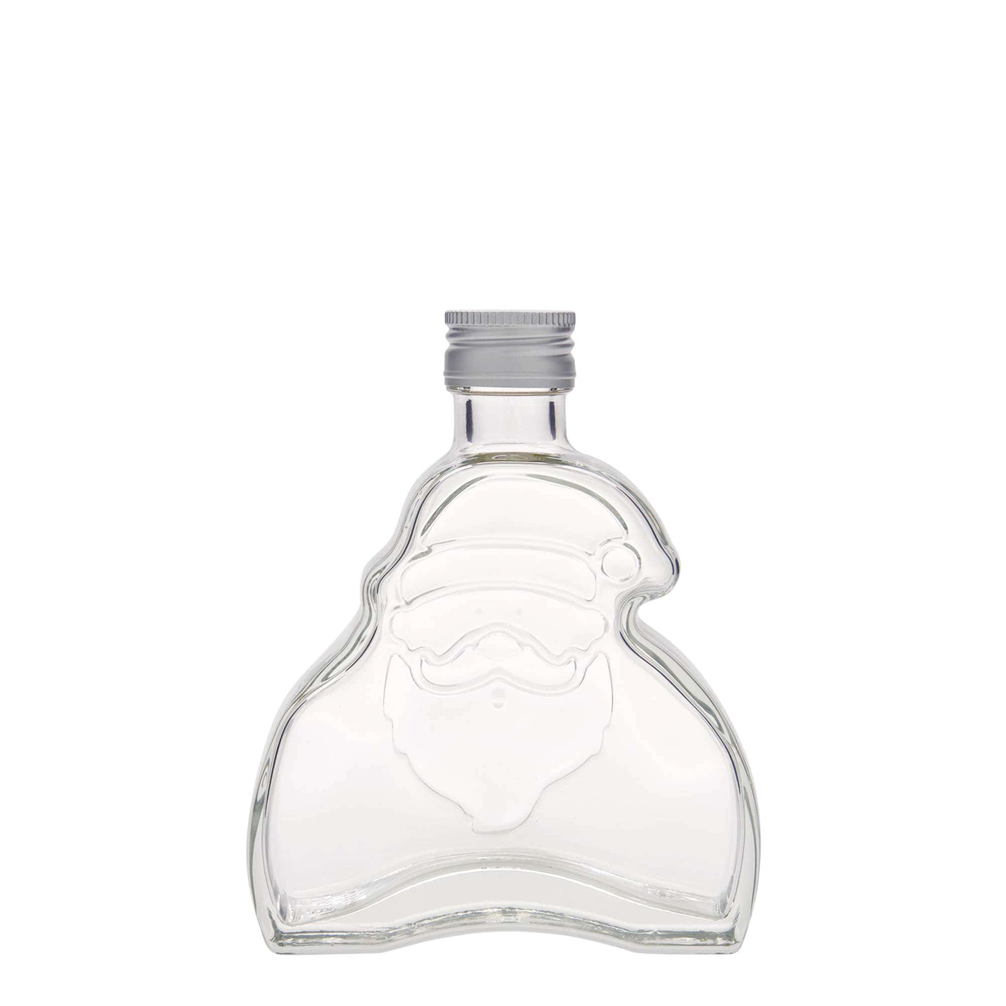 200 ml стъклена бутилка „Santa Claus“, затваряне: капачка PP 28