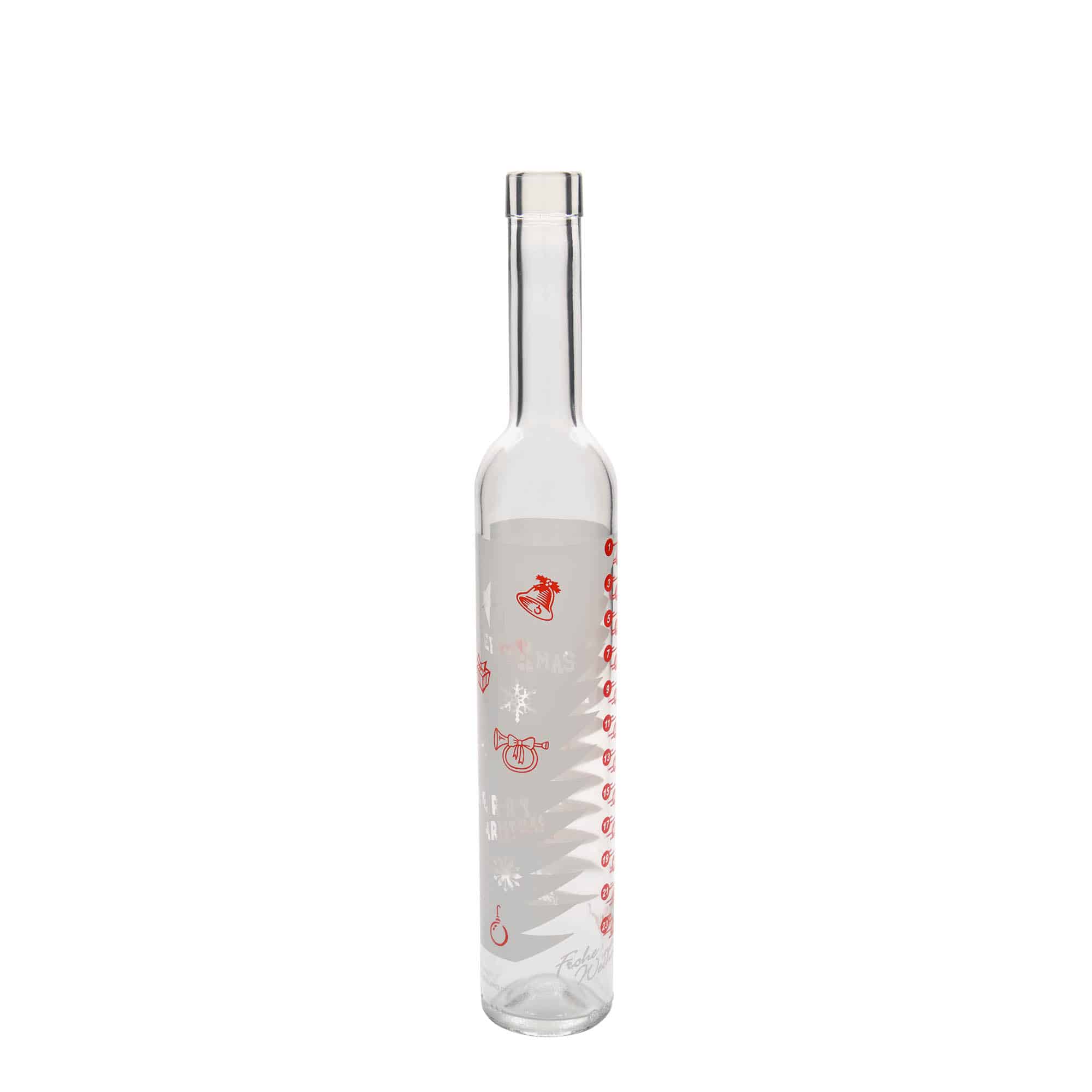 500 ml стъклена бутилка „Maximo“ с щампа „Коледен календар“, затваряне: коркова тапа 500 ml стъклена бутилка „Maximo“ с щампа „Коледен календар“, затваряне: коркова тапа