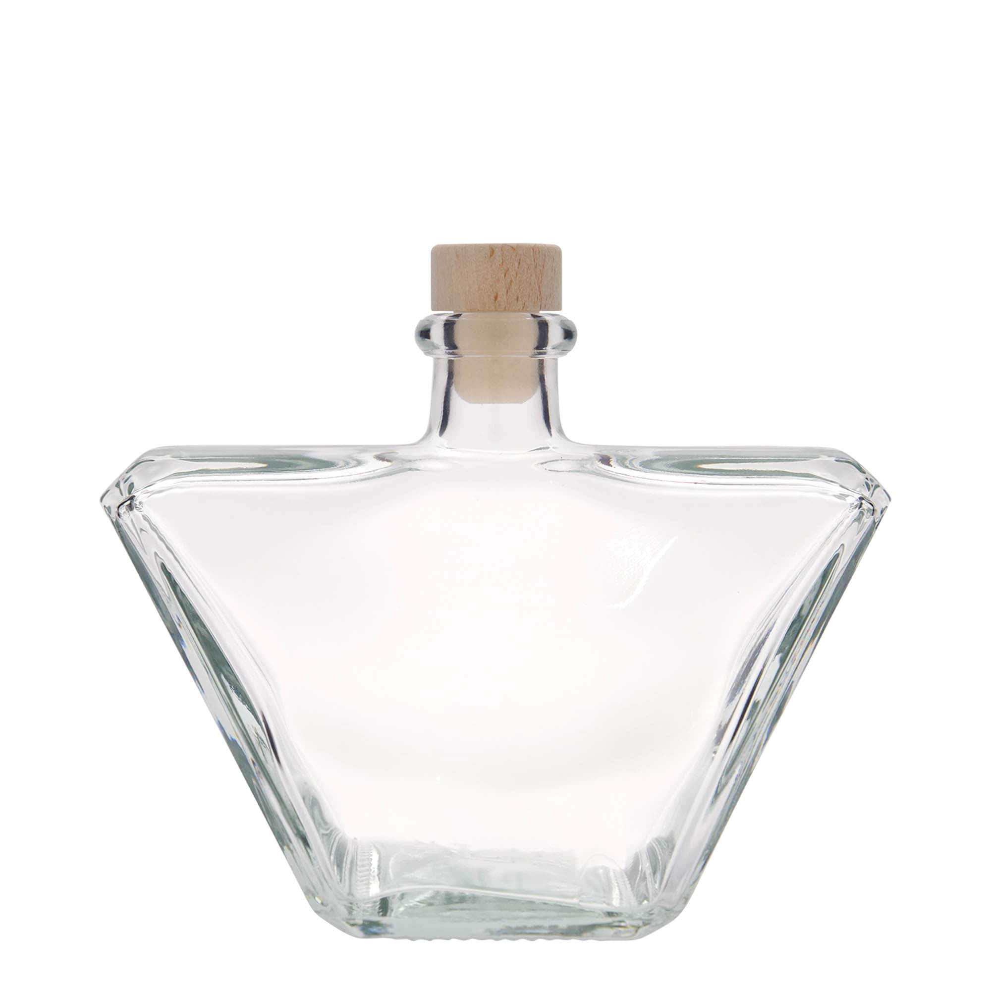500 ml стъклена бутилка „Charly“, правоъгълна, затваряне: коркова тапа