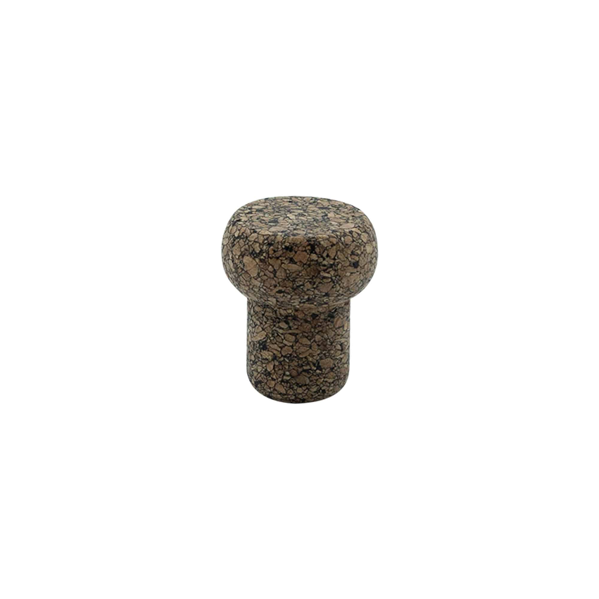 Тапа Т-образна 'Barrel' 19,5 mm, Corkcoal, за затваряне: коркова тапа
