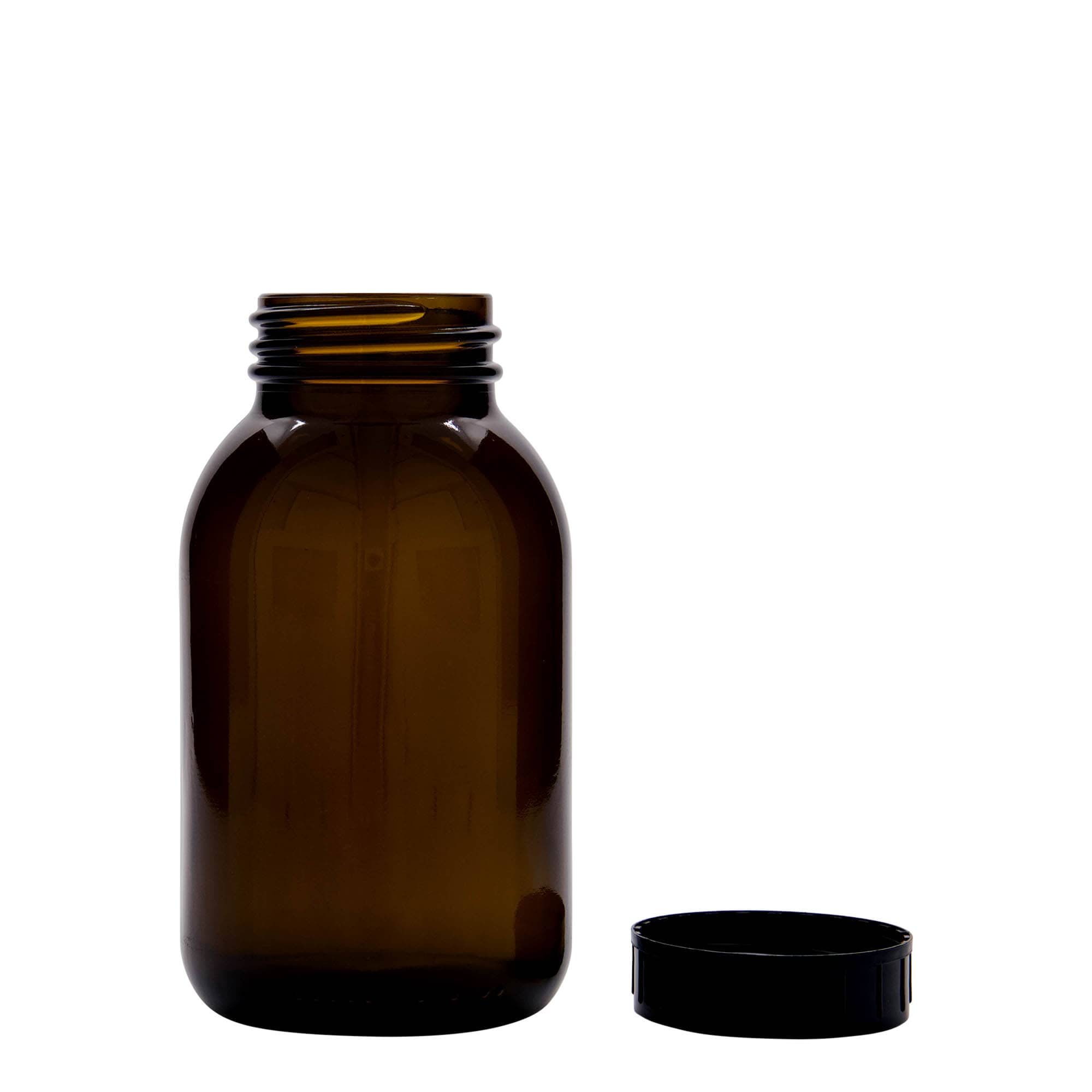 500 мл буркан с широк врат, кафяв, отвор: DIN 55