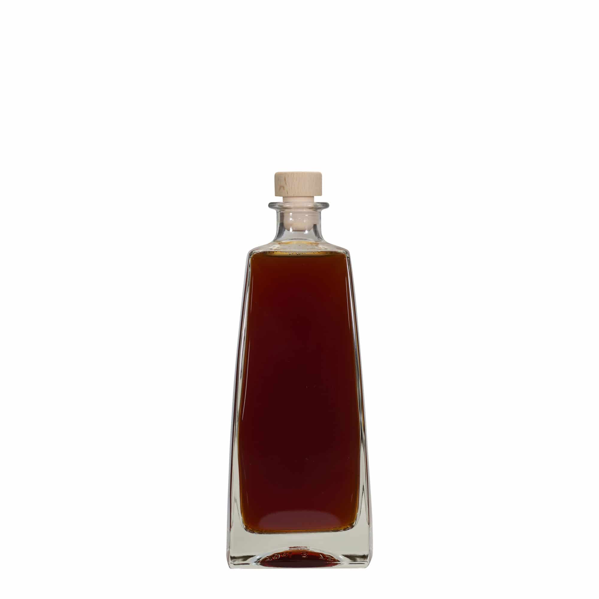 700 ml стъклена бутилка „Timmy“, правоъгълна, затваряне: коркова тапа